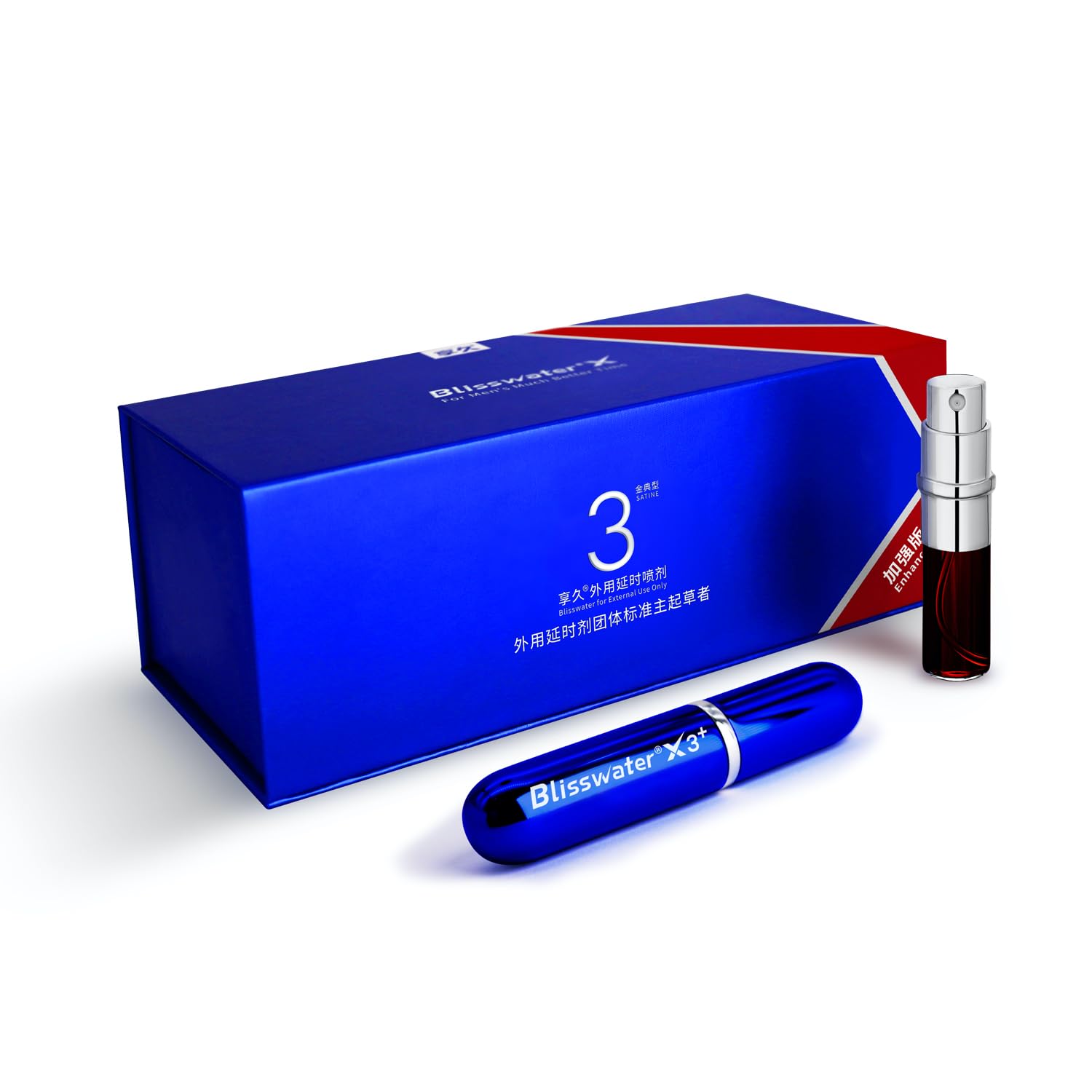 Blisswater 3 Plus Delay Spray for Men‘s Much Better Time,Only for External,6ML