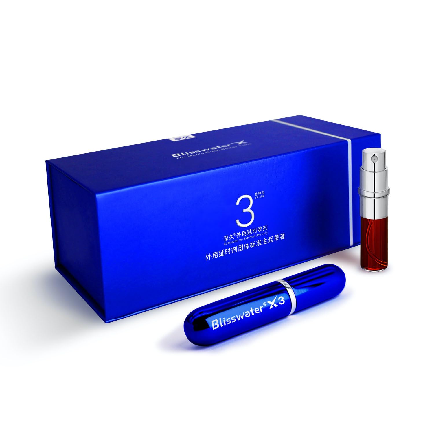 Blisswater 3 Delay Spray for Men‘s Much Better Time,Only for External,6ML